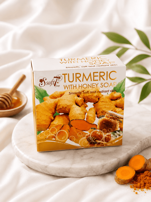 Turmeric with Honey Soap 120g – Herbal Face & Body Cleansing Bar with Turmeric & Honey for Smooth, Soft & Radiant-Looking Skin - Skincare - Cherubim Aura