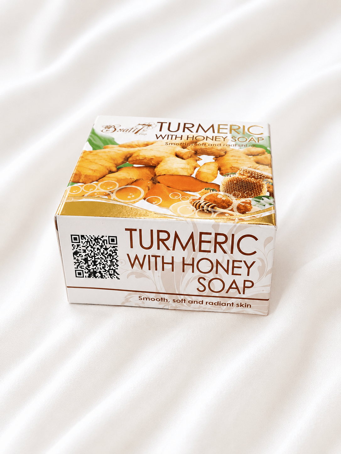 Turmeric with Honey Soap 120g – Herbal Face & Body Cleansing Bar with Turmeric & Honey for Smooth, Soft & Radiant-Looking Skin - Skincare - Cherubim Aura