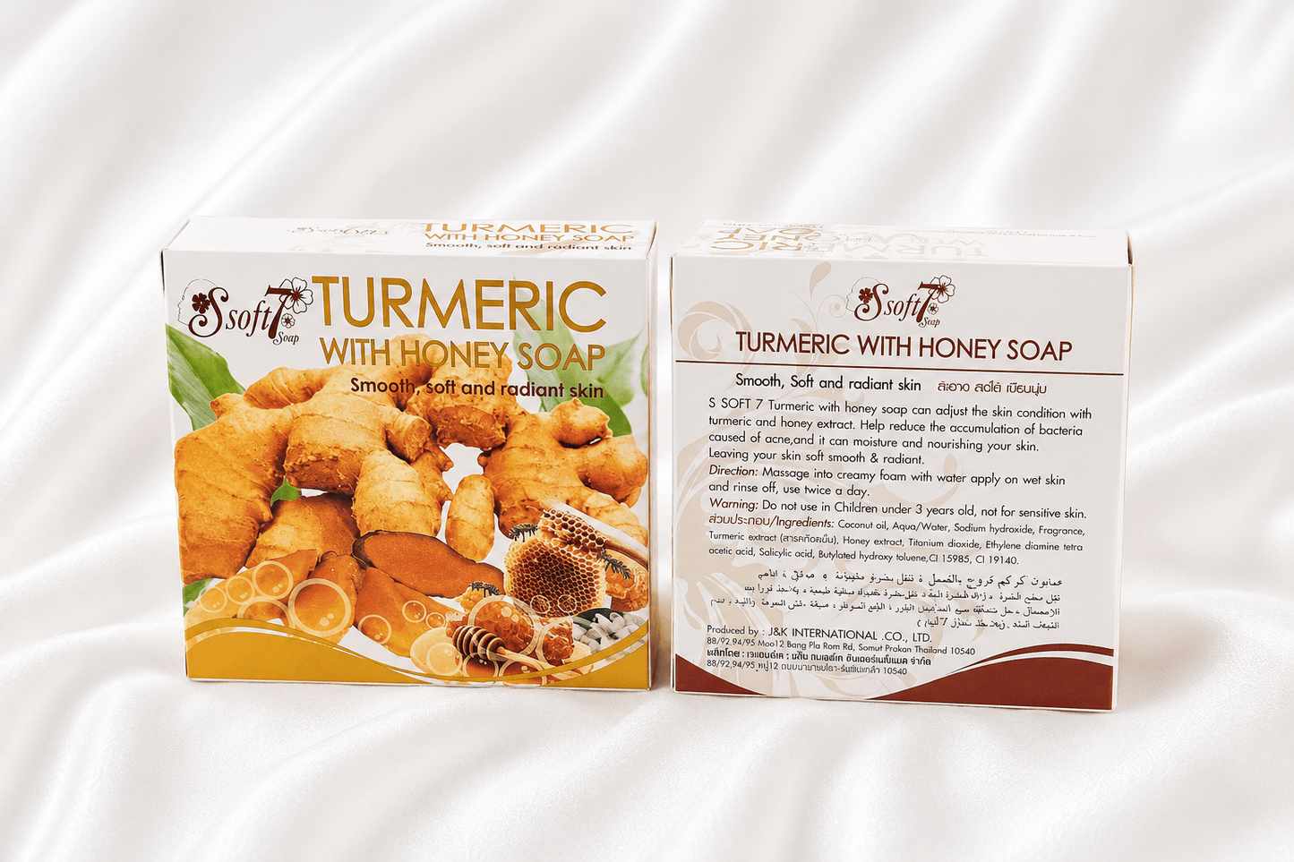 Turmeric with Honey Soap 120g – Herbal Face & Body Cleansing Bar with Turmeric & Honey for Smooth, Soft & Radiant-Looking Skin - Skincare - Cherubim Aura