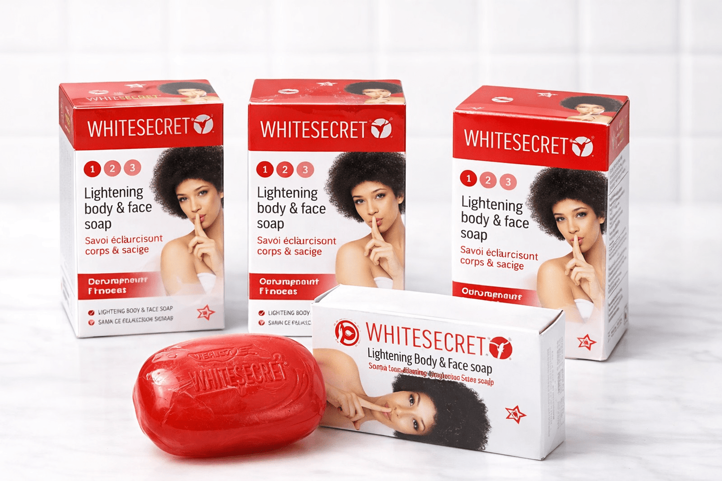 White Secret Brightening Skin Care – DSR Dark Spot Remover 30ml & Lightening Body & Face Soap 190g - Skincare - Cherubim Aura