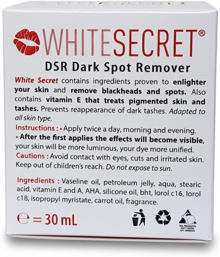White Secret Brightening Skin Care – DSR Dark Spot Remover 30ml & Lightening Body & Face Soap 190g - Skincare - Cherubim Aura