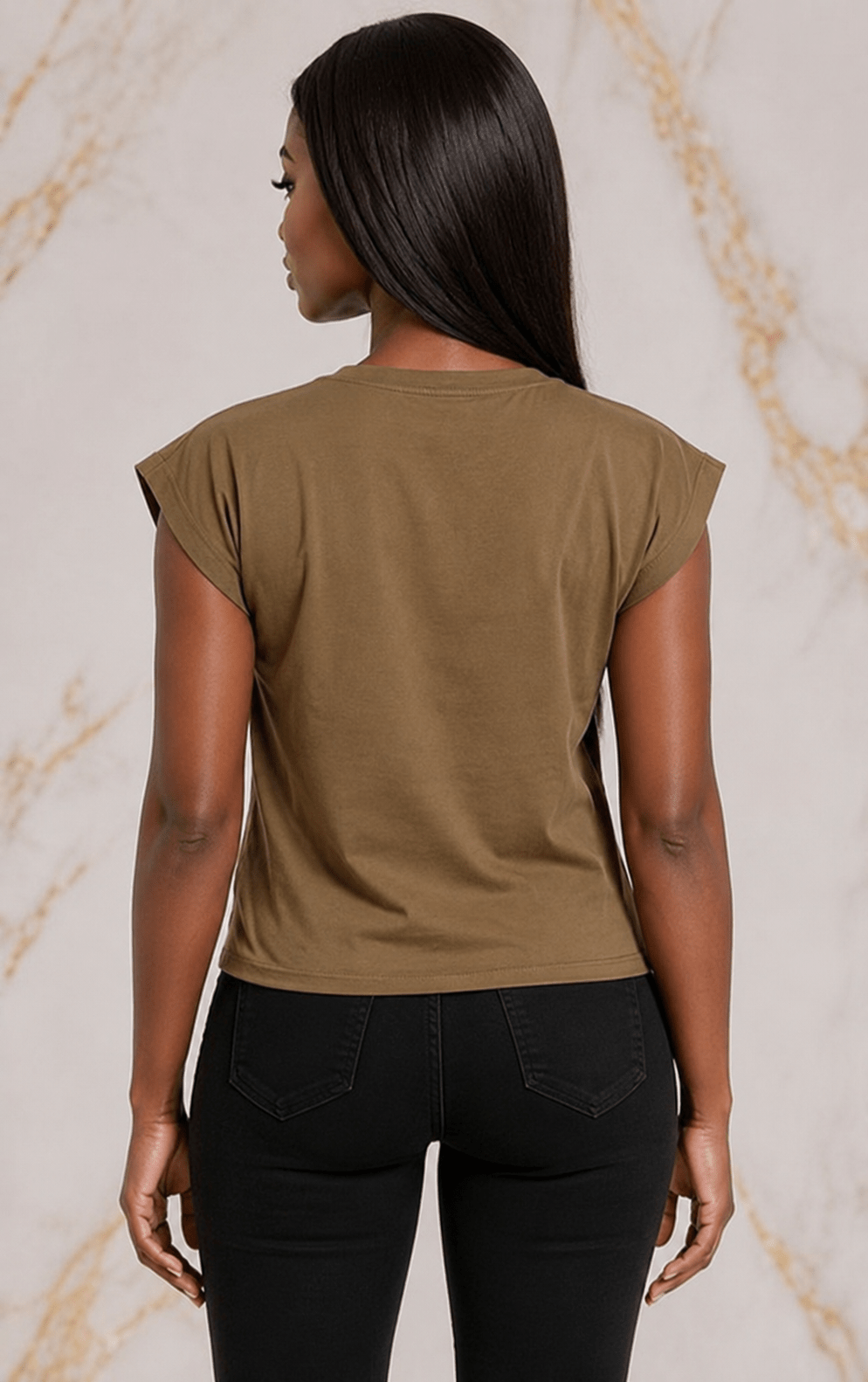Women's COUTURE Graphic Ring Detail Crop Top – Cap Sleeve Statement Casual T-Shirt - Top - Cherubim Aura