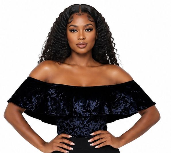 Women's Crushed Velvet Off-Shoulder Ruffle Bodysuit – Elegant Short Sleeve Fitted Dressy Top - Top - Cherubim Aura