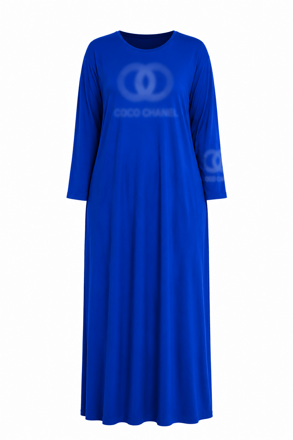 Women's Long Sleeve Relaxed Maxi Dress – Round Neck One Size Casual Dress (UK 10–20) - Maxi Dress - Cherubim Aura