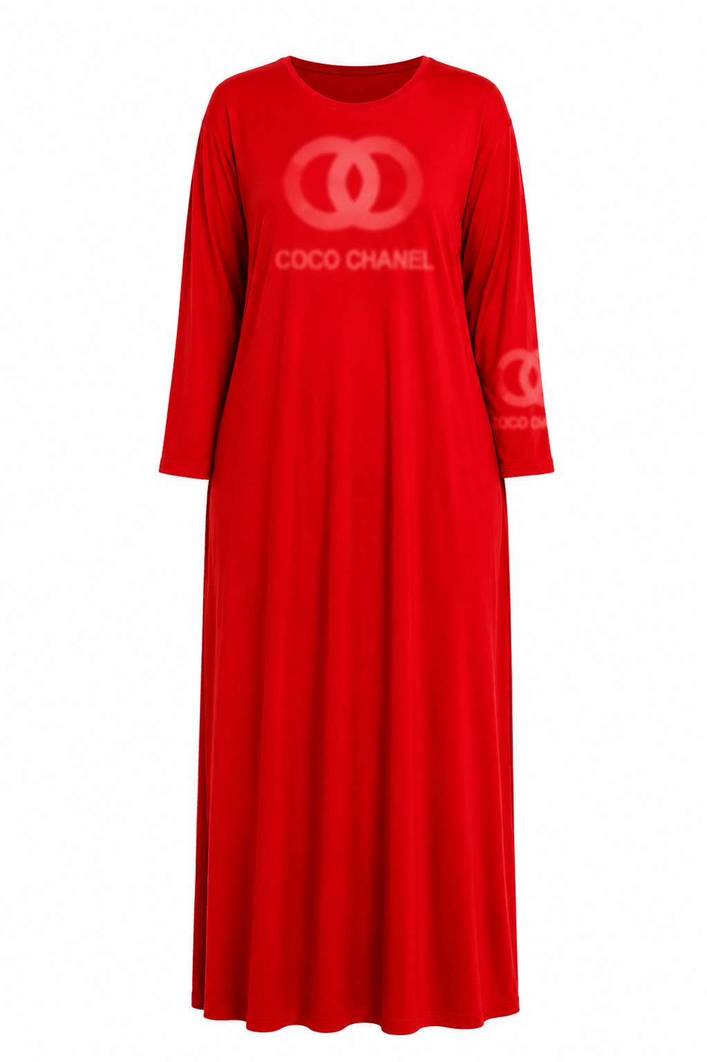 Women's Long Sleeve Relaxed Maxi Dress – Round Neck One Size Casual Dress (UK 10–20) - Maxi Dress - Cherubim Aura
