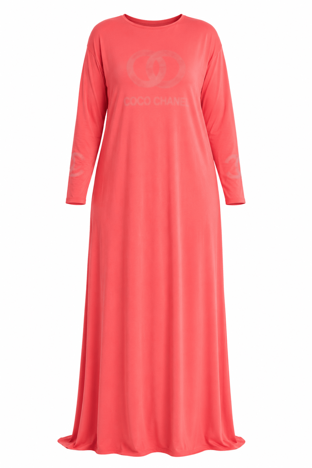Women's Long Sleeve Relaxed Maxi Dress – Round Neck One Size Casual Dress (UK 10–20) - Maxi Dress - Cherubim Aura
