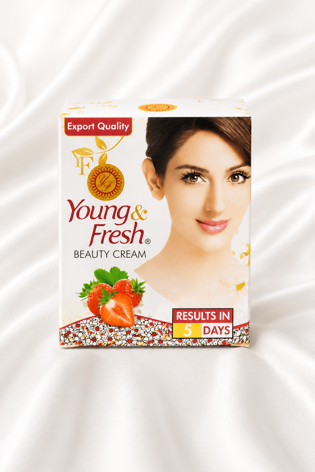 Young & Fresh Beauty Cream 50g – Brightening & Moisturising Face & Neck Cream with Strawberry, Aloe Vera, Chamomile & Vitamin E - Skincare - Cherubim Aura