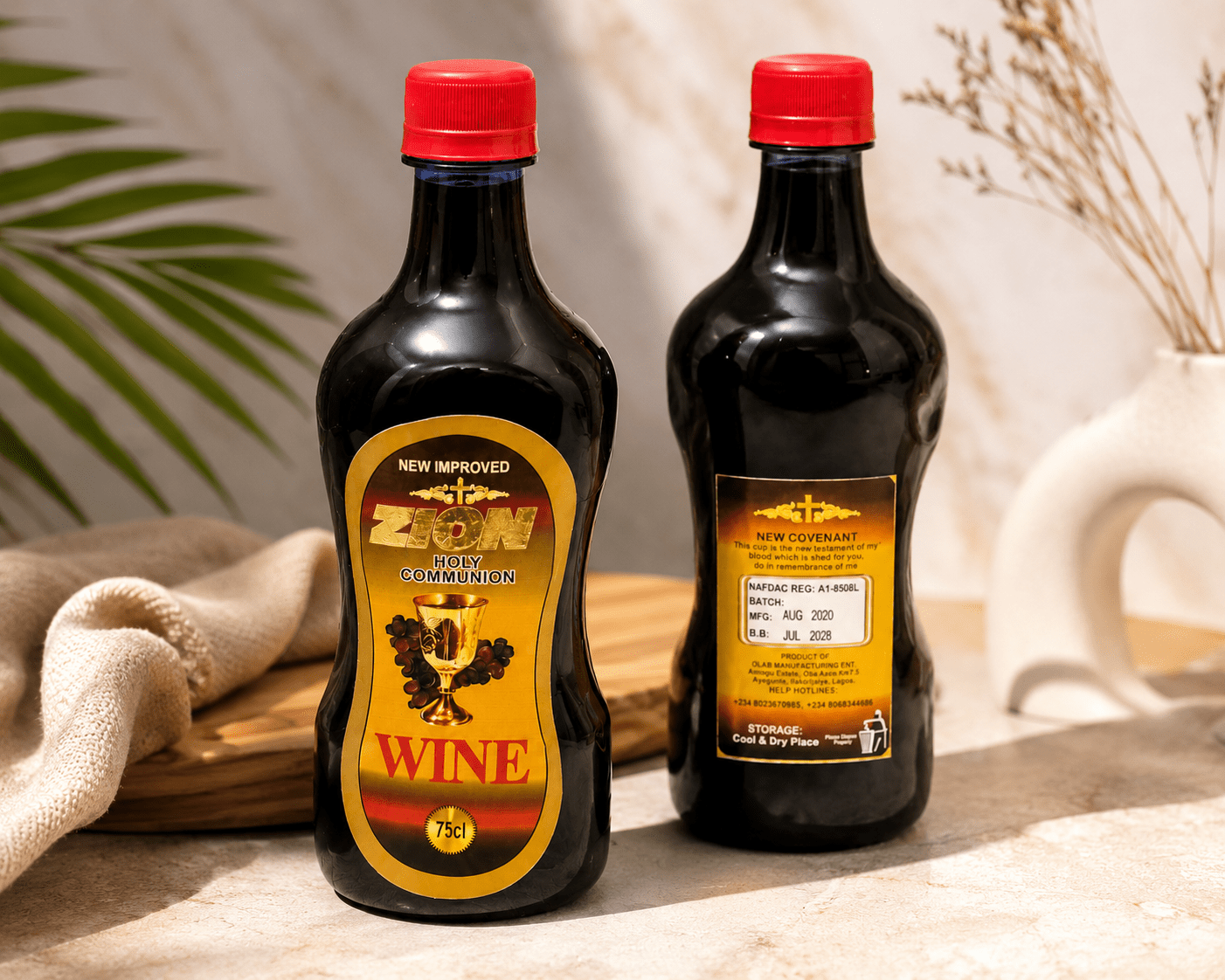 Zion Holy Communion Wine 75cl – Church Communion & Christian Sacramental Wine - Holy Communion Wine - Cherubim Aura